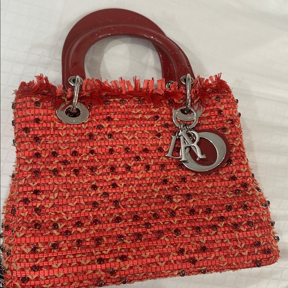 TWEED EMBELLISHED MEDIUM LADY DIOR LIMITED EDITION